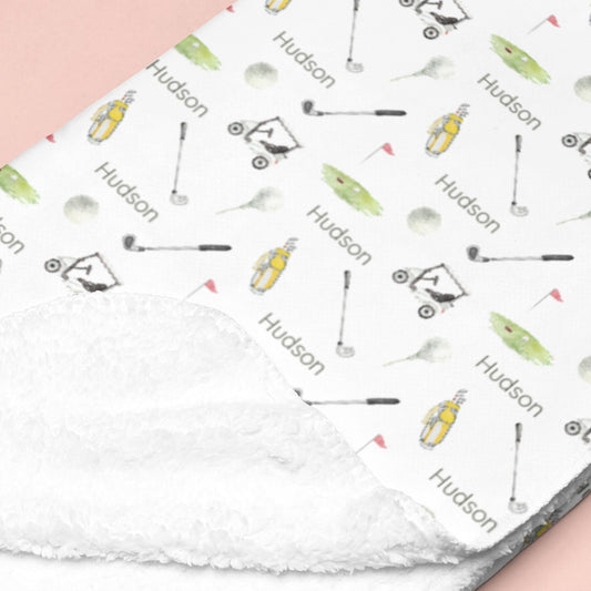 Sugar + Maple Sherpa-Lined Personalized Blanket | Putter's Paradise