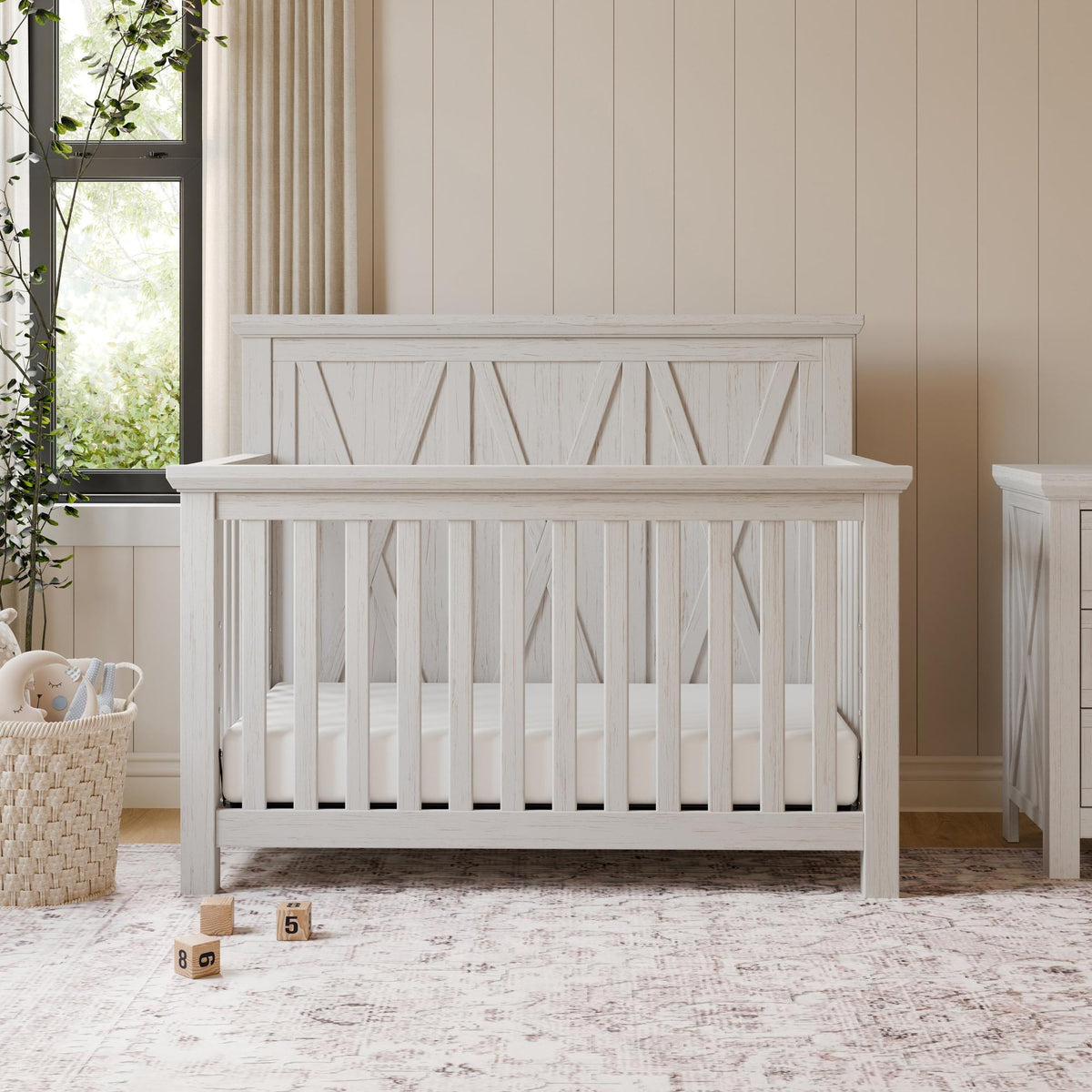 Monogram by Namesake Emory Farmhouse 4-in-1 Convertible Crib
