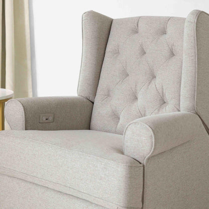 Namesake Harbour Electronic Recliner and Swivel Glider in Eco-Performance Fabric with USB port | Water Repellent & Stain Resistant