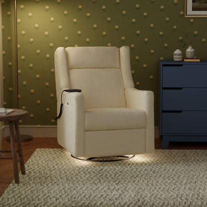 Babyletto Kiwi Deluxe Power Recliner & Swivel Glider with Heat and Massage
