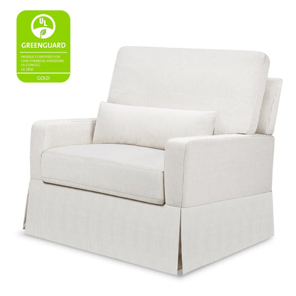 Namesake Crawford Pillowback Chair and a Half Comfort Swivel Glider