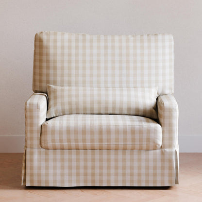 Namesake Crawford Pillowback Chair and a Half Comfort Swivel Glider