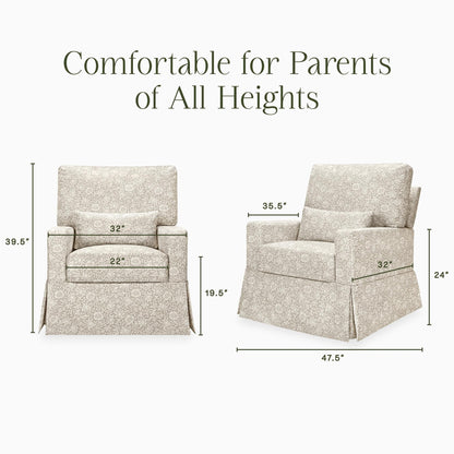 Morris & Co. x Namesake Crawford Pillowback Comfort Swivel Glider