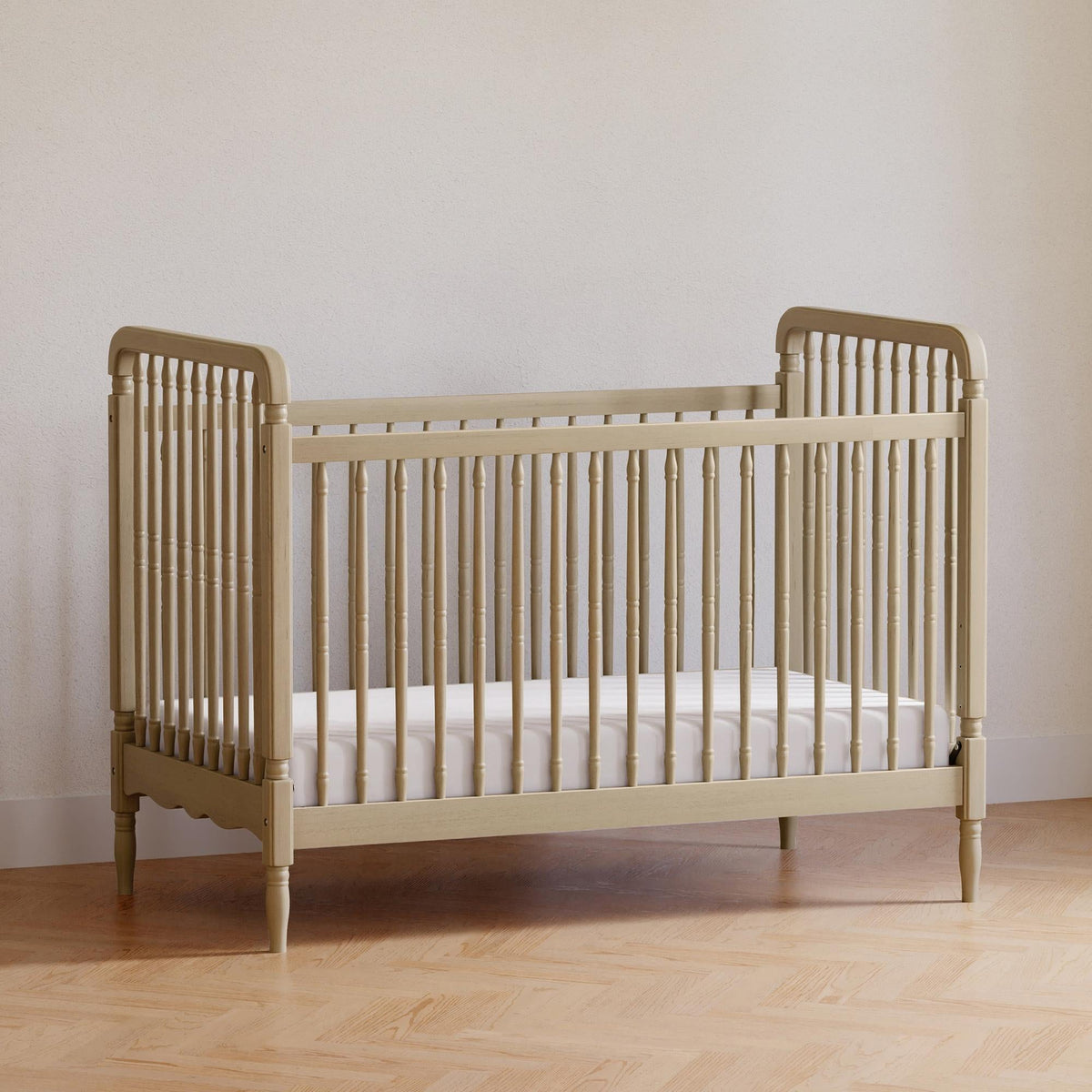 Namesake Liberty 3-in-1 Convertible Spindle Crib with Toddler Bed Conversion Kit