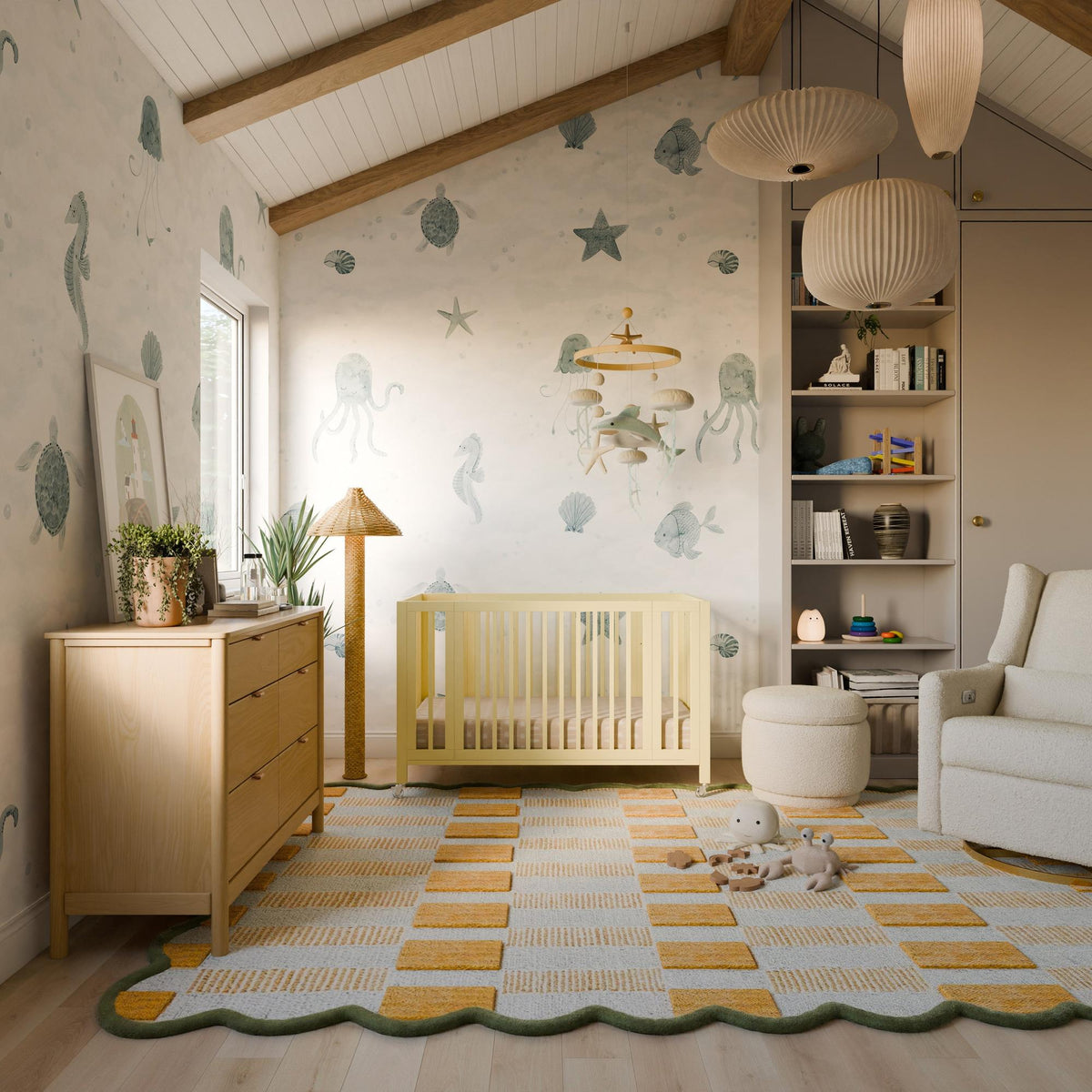 Babyletto Rolli 9-in-1 Convertible All-Stages Crib with Bassinet & Toddler Bed Conversion Kits