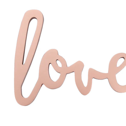 Signature Loved Rose Gold Wood Wall Decor/Wall Hanging