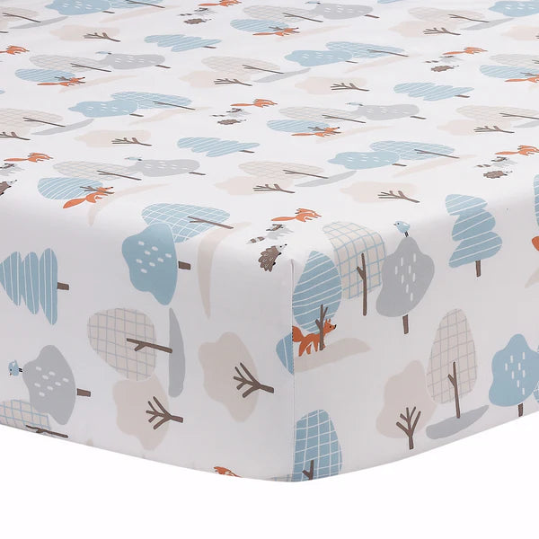 Sleepytime Bear Woodland 3-Pc Baby Nursery Crib Bedding Set