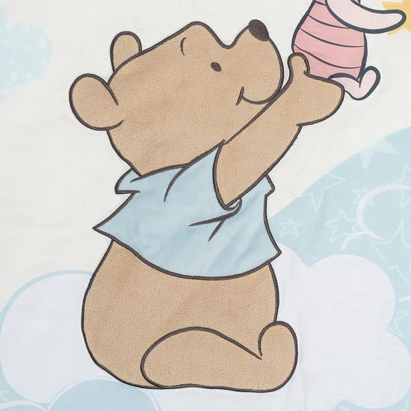 Disney Baby Starlight Pooh 3-Piece Blue Nursery Crib Bedding Set