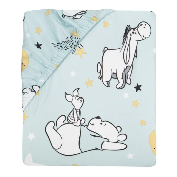 Disney Baby Starlight Pooh Infant Fitted Crib Sheet - Blue