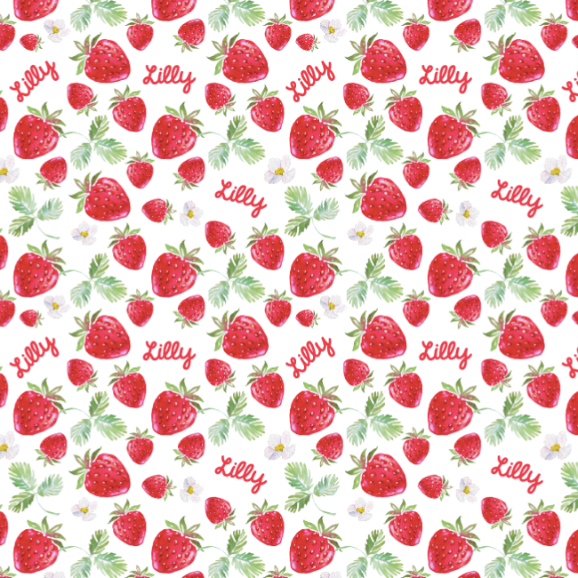 Sugar + Maple Personalized Bib | Sweet Strawberries