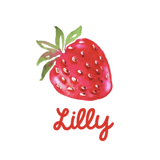 Sugar + Maple Personalized Bib | Sweet Strawberries