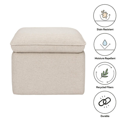 Babyletto Cali Storage Ottoman in Eco-Performance Fabric | Water Repellent & Stain Resistant