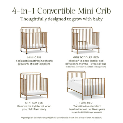 Namesake Winston 4-in-1 Convertible Mini Crib