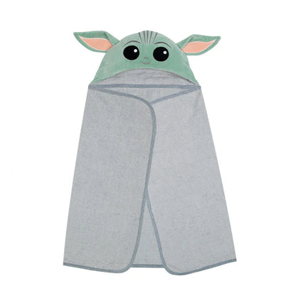 Star Wars The Child/Baby Yoda/Grogu Gray Hooded Baby Bath Towel