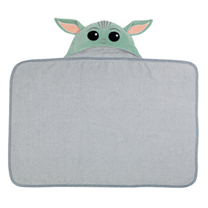 Star Wars The Child/Baby Yoda/Grogu Gray Hooded Baby Bath Towel