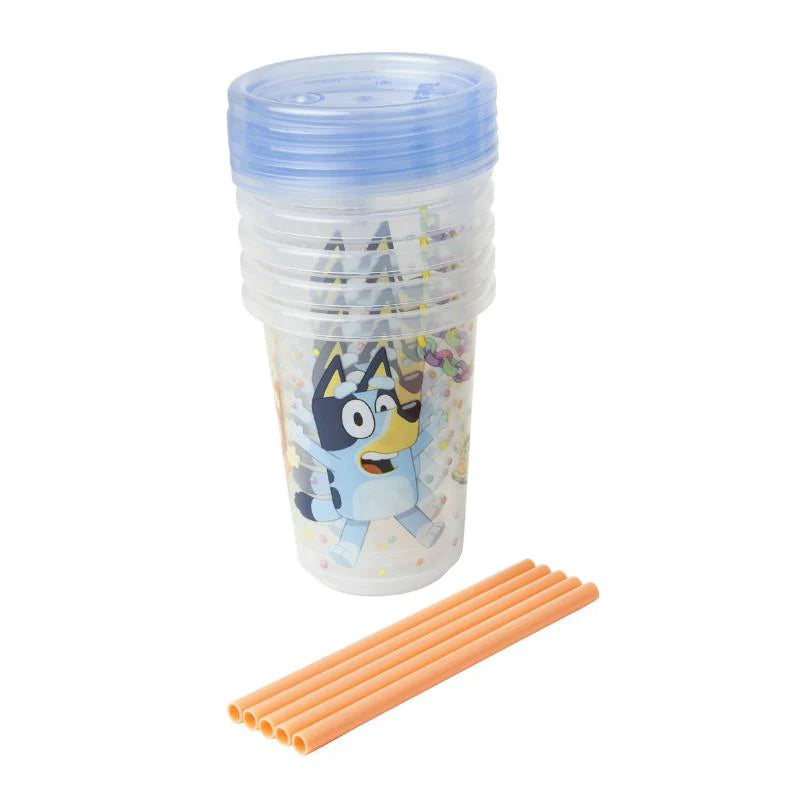 Bluey Take & Toss Straw Cup - 4 pack