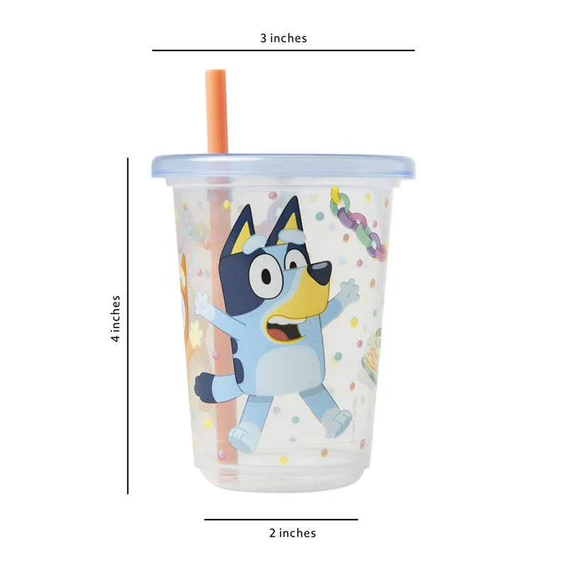 Bluey Take & Toss Straw Cup - 4 pack