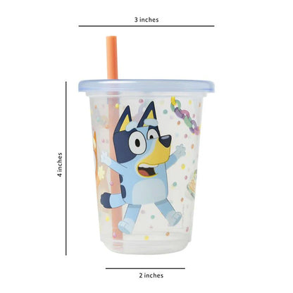 Bluey Take & Toss Straw Cup - 4 pack