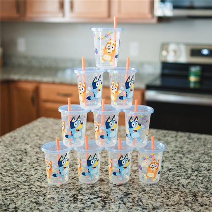 Bluey Take & Toss Straw Cup - 4 pack