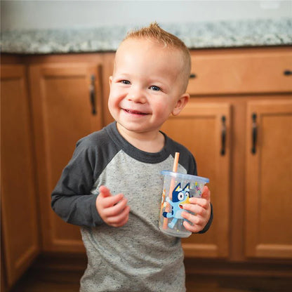 Bluey Take & Toss Straw Cup - 4 pack