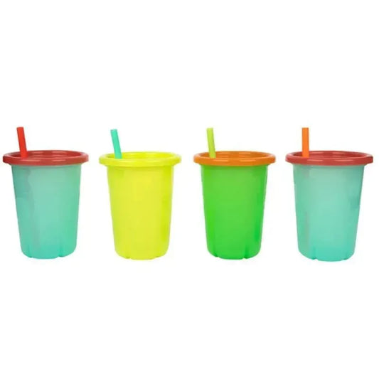 Take & Toss Straw Cups, 10 Oz Toddler Sippy Cups - 4 pack