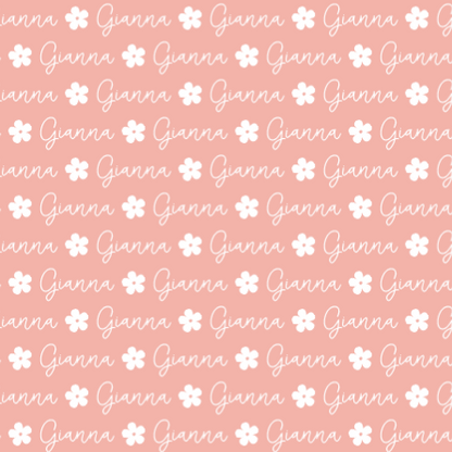 Sugar + Maple Personalized Towel | Repeating Name with Icon
