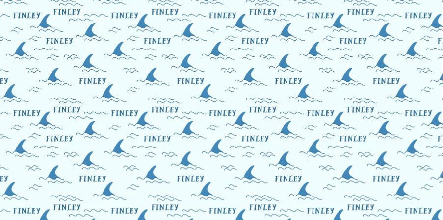 Sugar + Maple Personalized Towel | Shark Fin