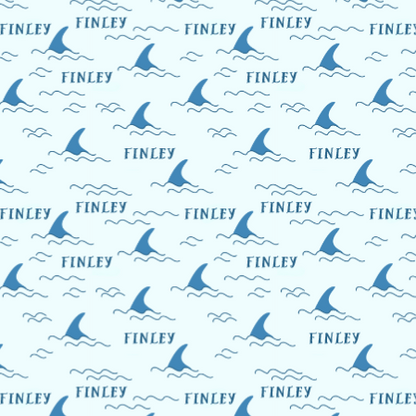 Sugar + Maple Personalized Towel | Shark Fin