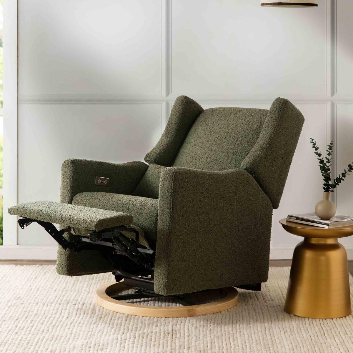 Babyletto Kiwi Electronic Recliner and Swivel Glider with USB port
