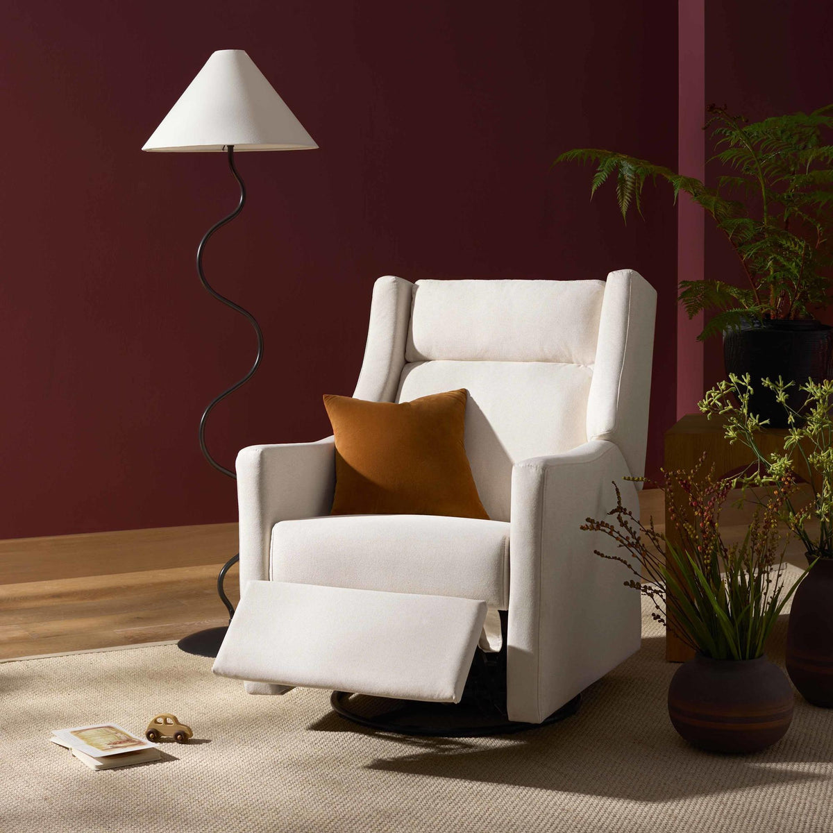 Babyletto Kiwi Plus Power Recliner and Swivel Glider with Power Adjustable Headrest and USB Port