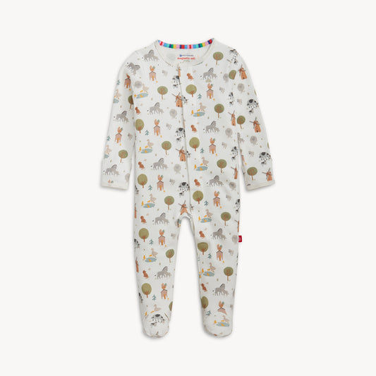Organic Cotton Footie - Funny Farm