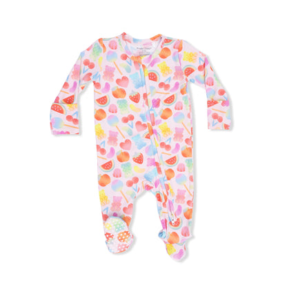 2 Way Zipper Footie - Gummy Bears