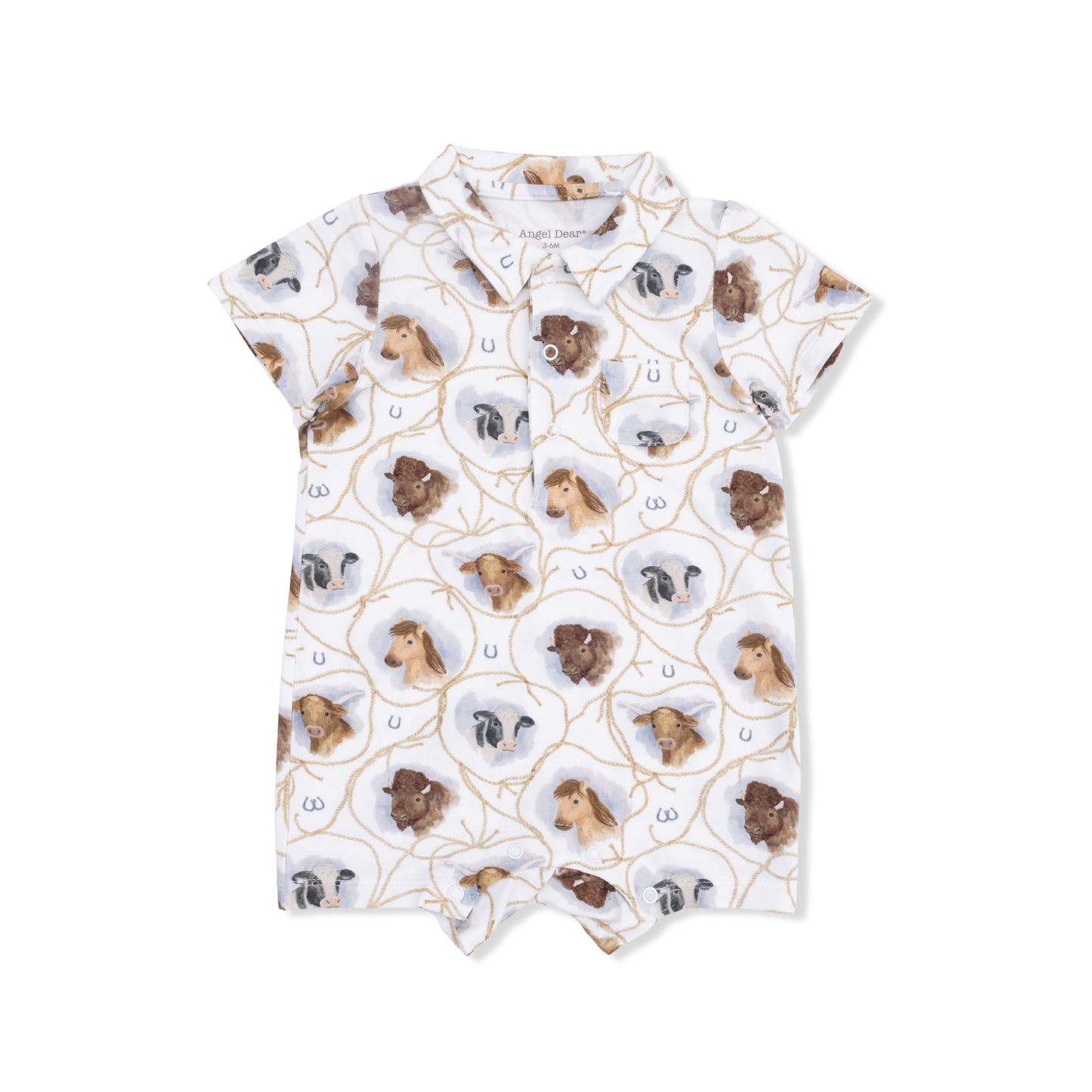 Polo Shortie - Farm Animals Rope Cameos Uni