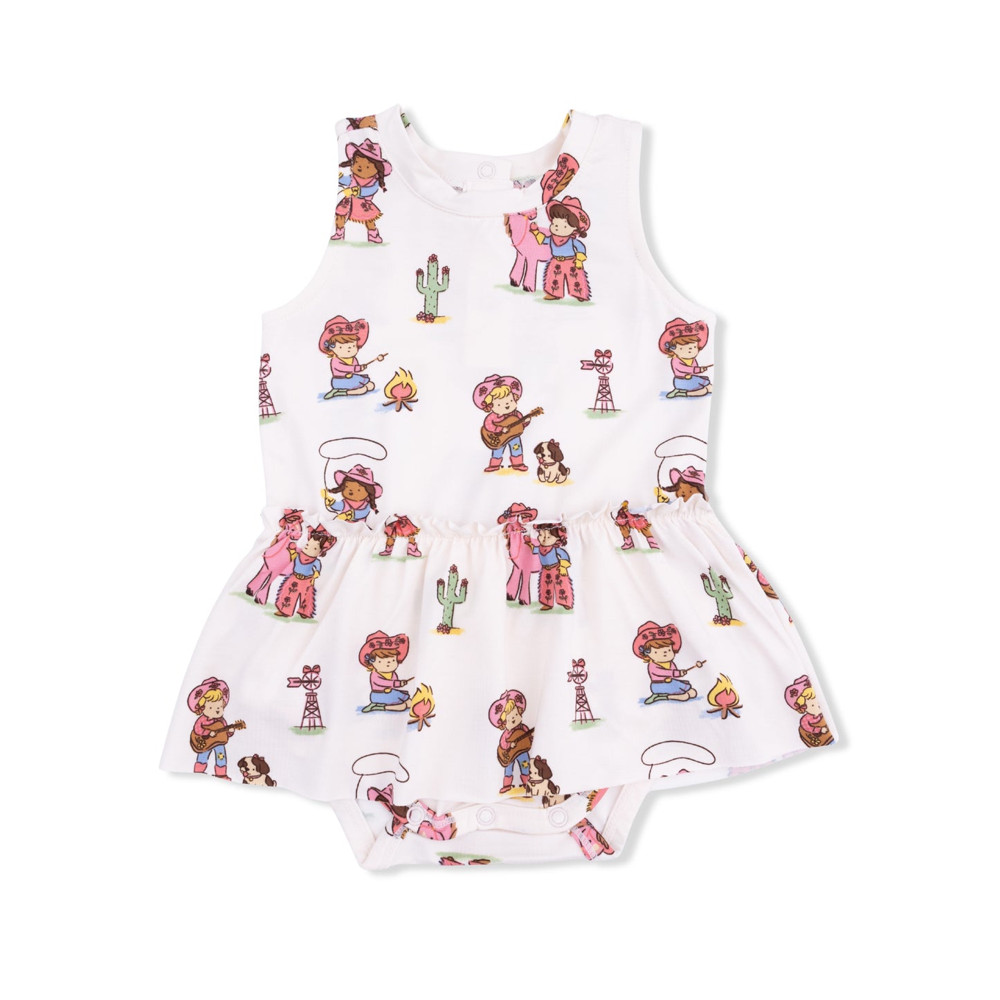 Bodysuit With Skirt - Vintage Cowgirls