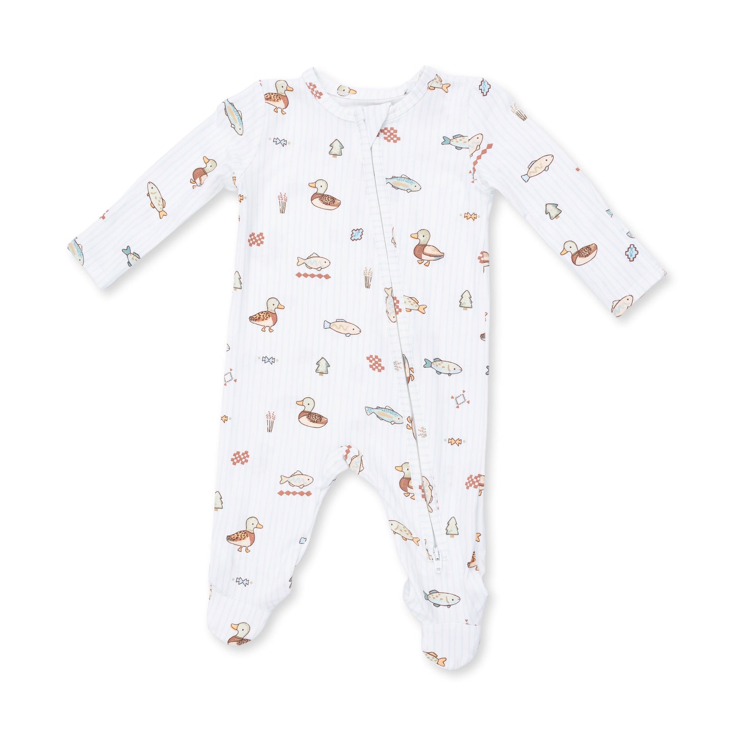 2 Way Zipper Footie - Lake Cuties