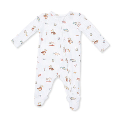 2 Way Zipper Footie - Lake Cuties