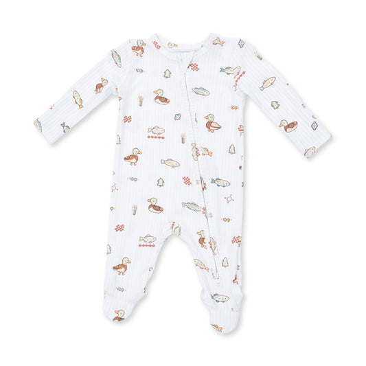 2 Way Zipper Footie - Lake Cuties