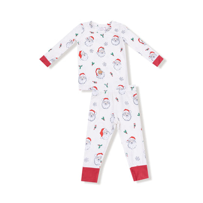 Long Sleeve Loungewear Set - Vintage Santas