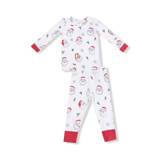 Long Sleeve Loungewear Set - Vintage Santas