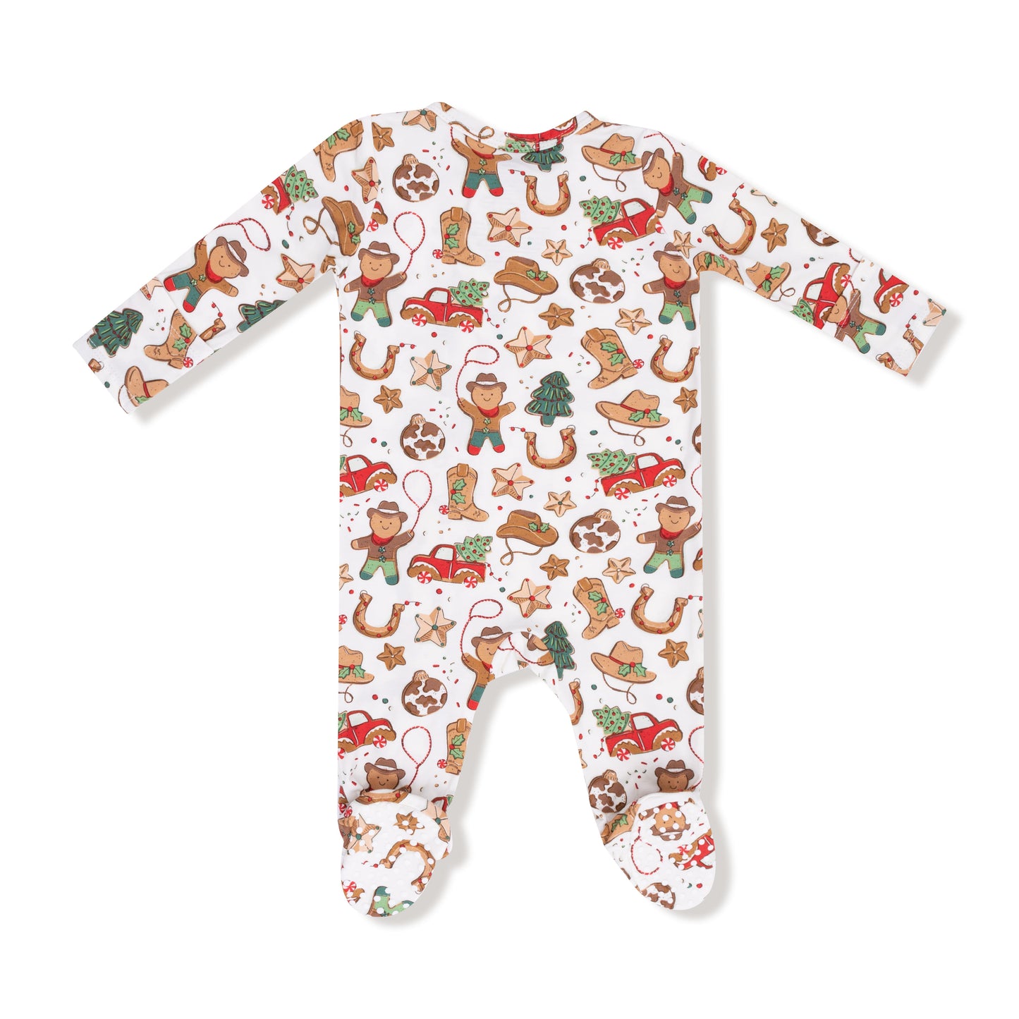 2-Way Zipper Footie - Cowboy Christmas
