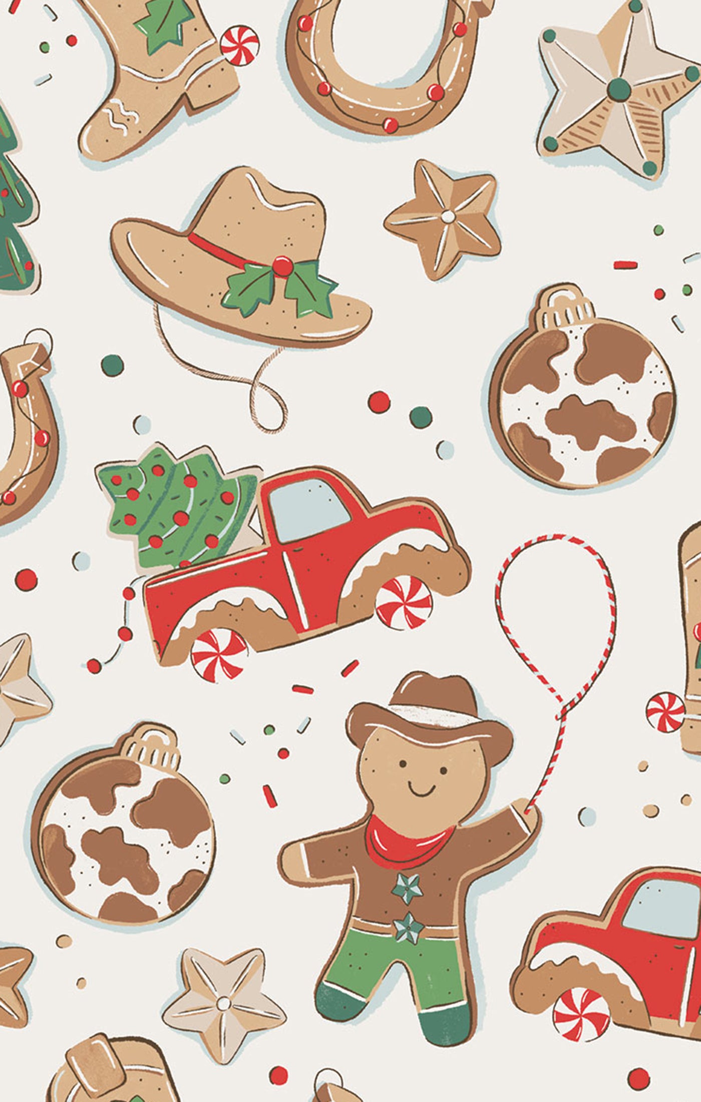 2-Way Zipper Footie - Cowboy Christmas