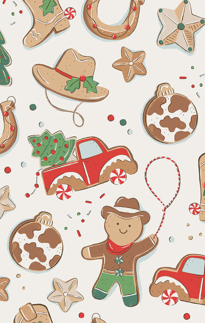 2-Way Zipper Footie - Cowboy Christmas
