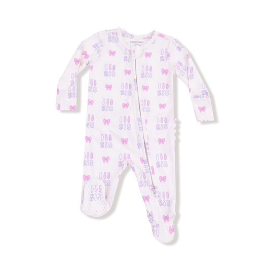 2-Way Zipper Ruffle Back Footie - Lil Sis