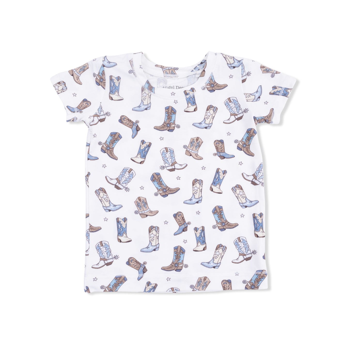 Short Sleeve Loungewear Set - Cowboy Boots