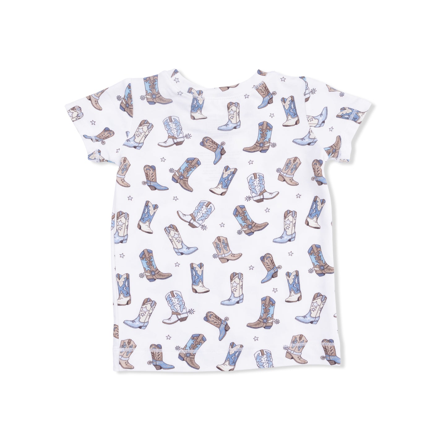 Short Sleeve Loungewear Set - Cowboy Boots