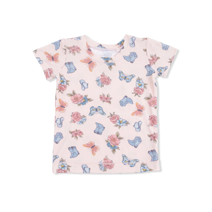 Short Sleeve Loungewear Set - Country Gril Boots