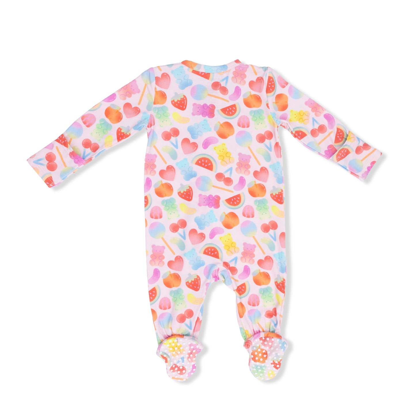 2 Way Zipper Footie - Gummy Bears