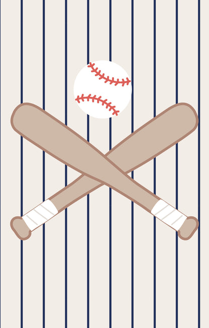 2 Way Zipper Footie - Baseball Stripe