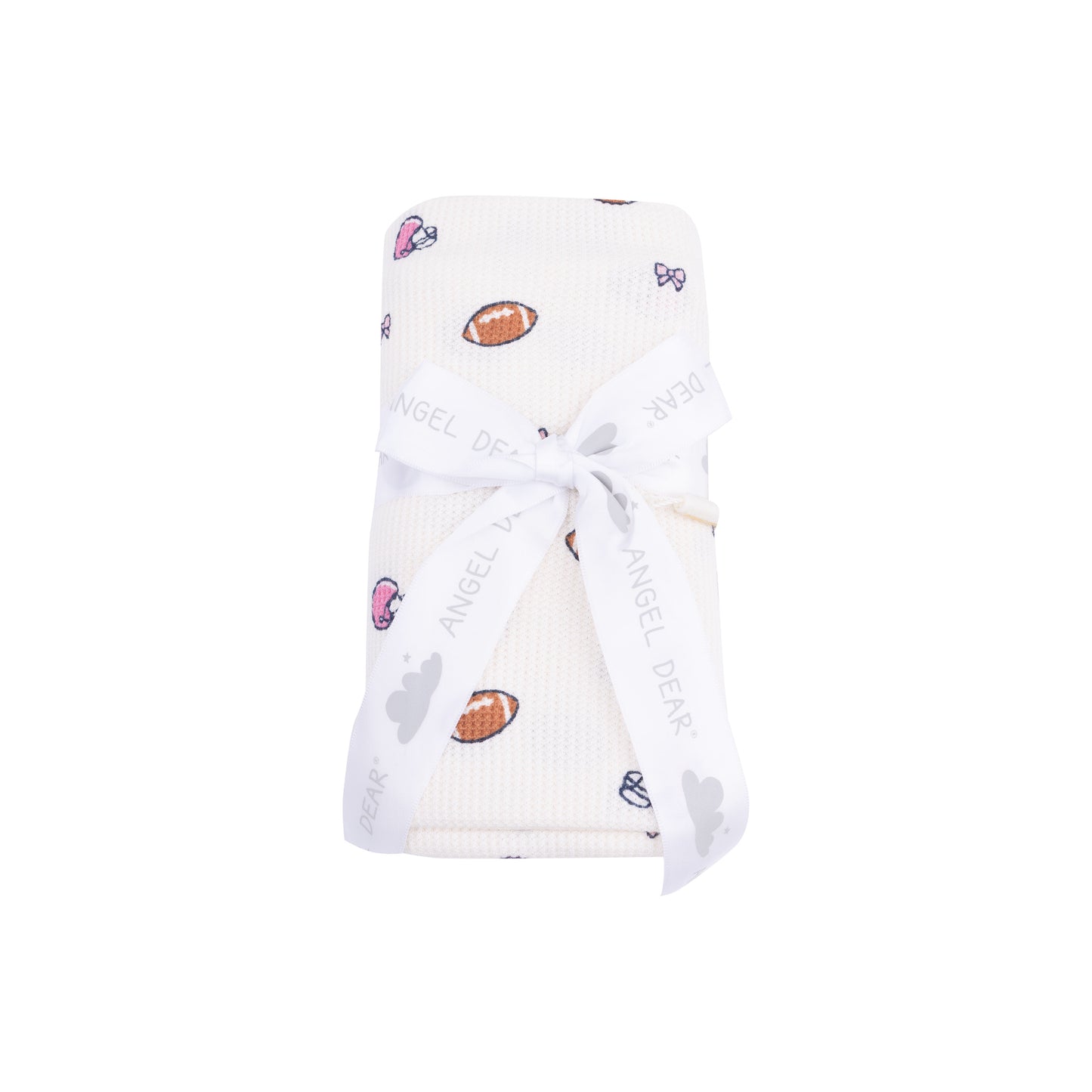 Swaddle Blanket - Footballs And Bows