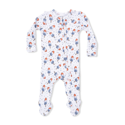 2 Way Zipper Footie - Astro Pop